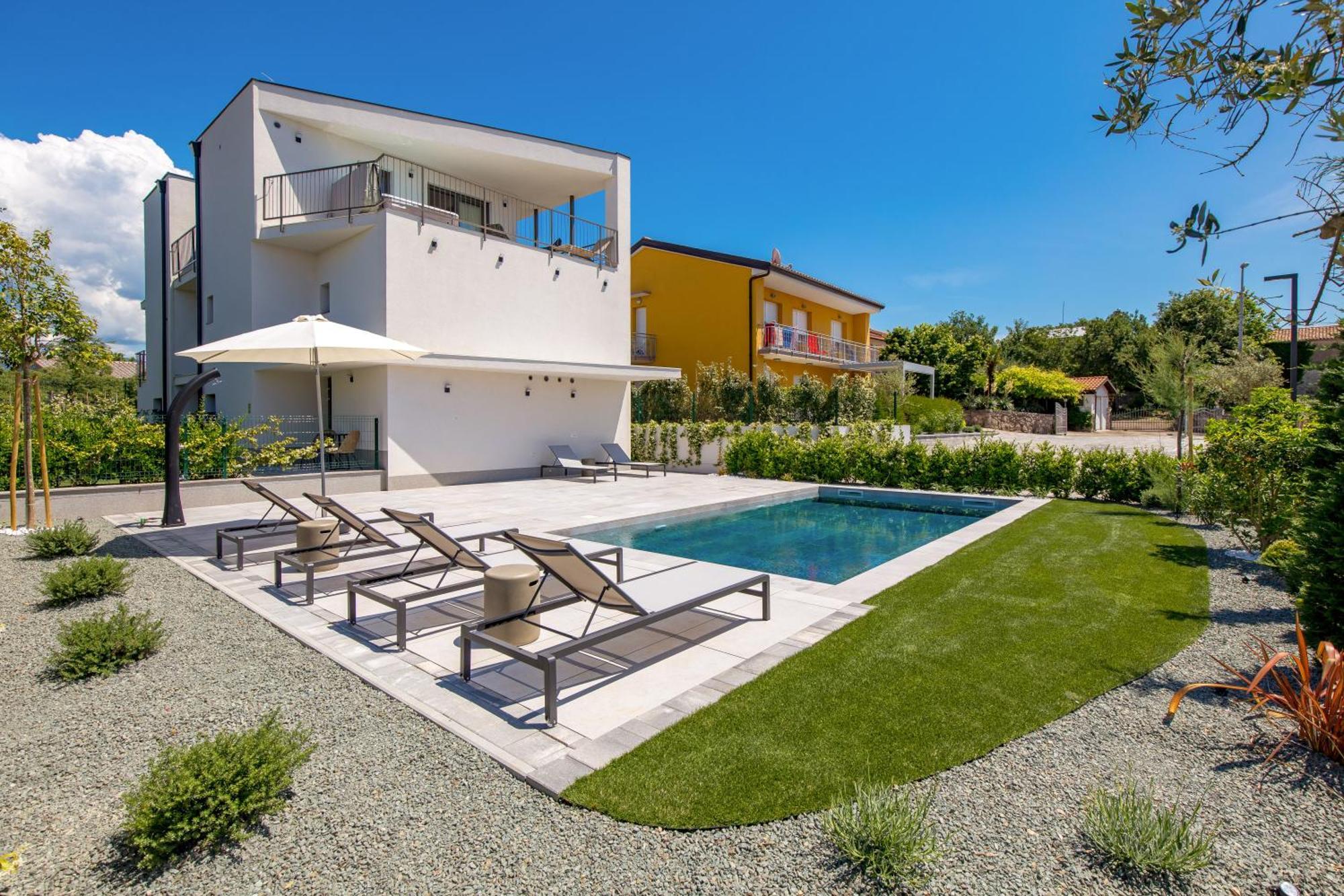 Apartmani Vila Mara M 1 Heated Pool Omišalj Εξωτερικό φωτογραφία