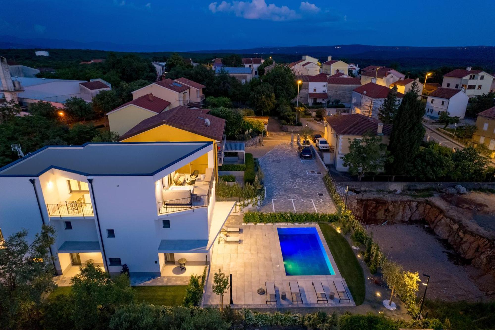 Apartmani Vila Mara M 1 Heated Pool Omišalj Εξωτερικό φωτογραφία